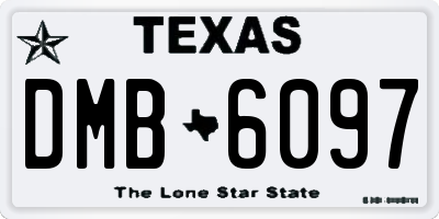 TX license plate DMB6097