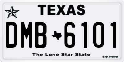 TX license plate DMB6101