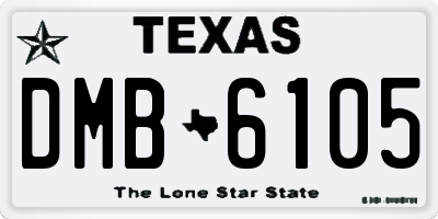 TX license plate DMB6105
