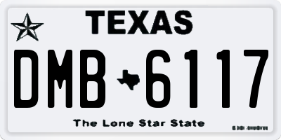 TX license plate DMB6117
