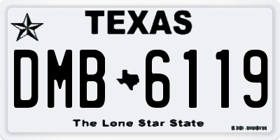 TX license plate DMB6119