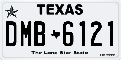 TX license plate DMB6121