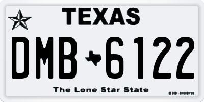TX license plate DMB6122