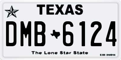 TX license plate DMB6124