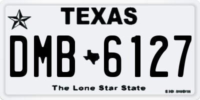TX license plate DMB6127