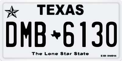 TX license plate DMB6130