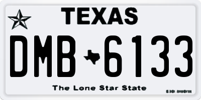 TX license plate DMB6133