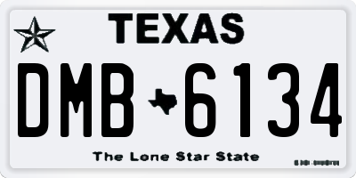 TX license plate DMB6134