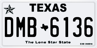 TX license plate DMB6136