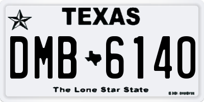 TX license plate DMB6140