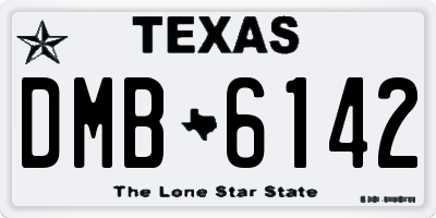 TX license plate DMB6142
