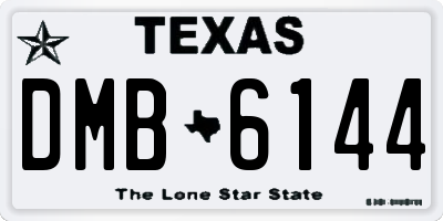TX license plate DMB6144