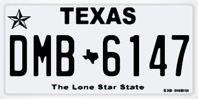 TX license plate DMB6147
