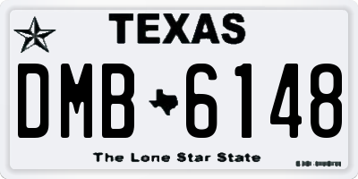 TX license plate DMB6148