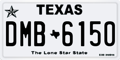 TX license plate DMB6150