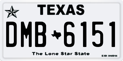 TX license plate DMB6151