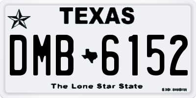 TX license plate DMB6152
