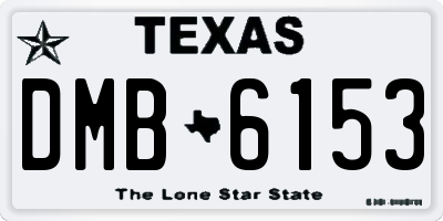TX license plate DMB6153