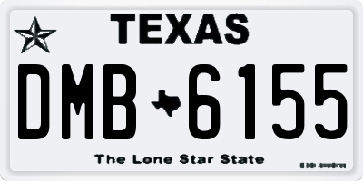 TX license plate DMB6155