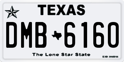 TX license plate DMB6160