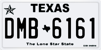 TX license plate DMB6161