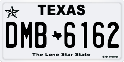 TX license plate DMB6162