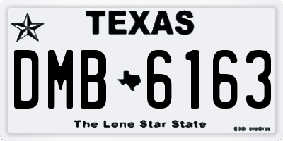 TX license plate DMB6163