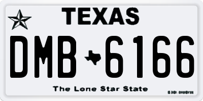 TX license plate DMB6166