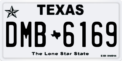 TX license plate DMB6169