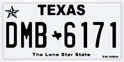 TX license plate DMB6171
