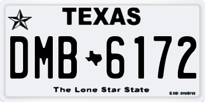 TX license plate DMB6172