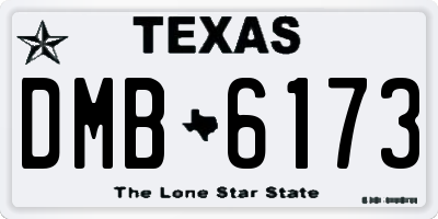 TX license plate DMB6173