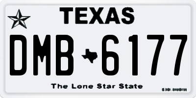 TX license plate DMB6177