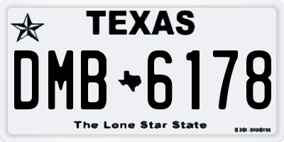 TX license plate DMB6178