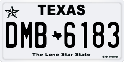 TX license plate DMB6183