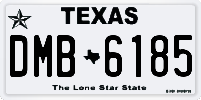 TX license plate DMB6185