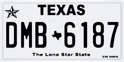 TX license plate DMB6187