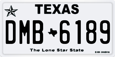 TX license plate DMB6189
