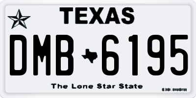 TX license plate DMB6195