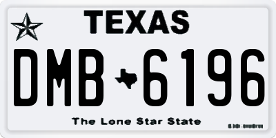 TX license plate DMB6196