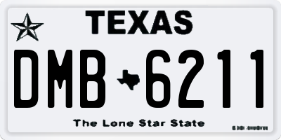 TX license plate DMB6211