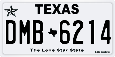 TX license plate DMB6214