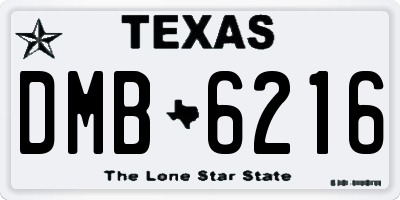 TX license plate DMB6216