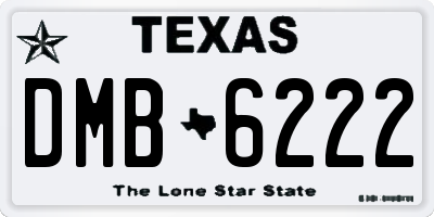 TX license plate DMB6222