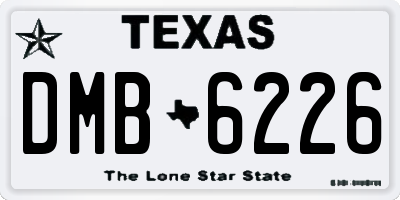 TX license plate DMB6226