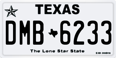TX license plate DMB6233