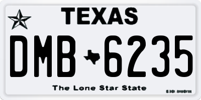 TX license plate DMB6235