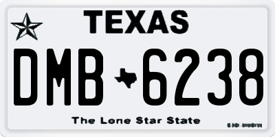 TX license plate DMB6238