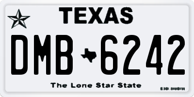 TX license plate DMB6242