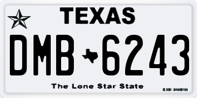 TX license plate DMB6243